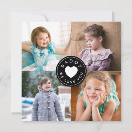 Daddy We Love Youハート4 Photo Collage