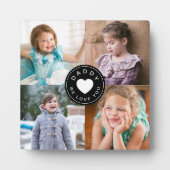 Daddy We Love You モダン 4フォトキッズ フォトプラーク (正面)