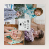 Daddy We Love You 4 Photo Collage ジグソーパズル (横)