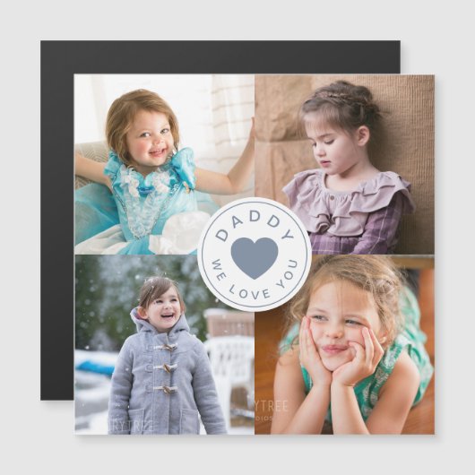 Daddy We Love You Cuteハート写真 (正面/裏面)