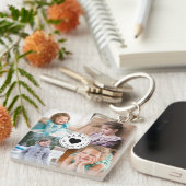 Daddy We Love You Kids 4 Photo Collage キーホルダー (正面右)
