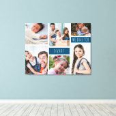 Daddy We Love You Photo Collage キャンバスプリント (インサイチュ (ウッドフロア))