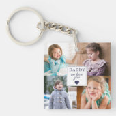 Daddy We Love You Photo Collage キーホルダー (正面)