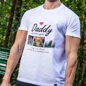 Daddy we love you Script 3 Photo Collage Father Tシャツ