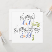 Daddy with a big heart カード (正面/裏面インサイチュ)