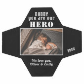 Daddy you are Hero Father Family Photo Keepsake サッカーボール (フラット)