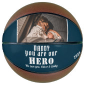 Daddy you are Hero Father's Day Family Photo バスケットボール (正面)