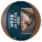 Daddy you are Hero Father's Day Family Photo バスケットボール (縦)