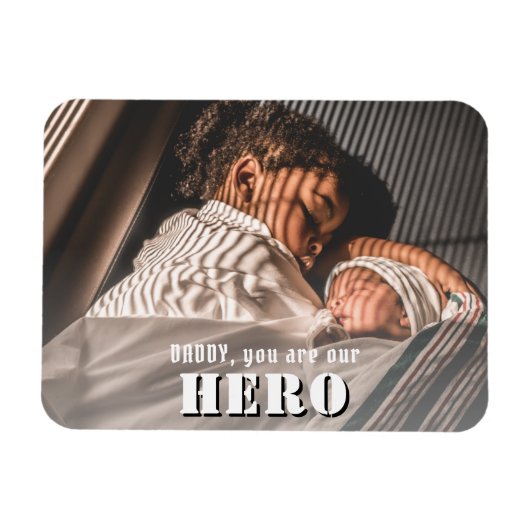 Daddy you are Hero Photo Father's Day Magnet Card マグネット (横)