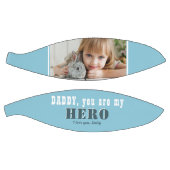 Daddy you are my Hero Blue Father's Day Photo バスケットボール (パネル)