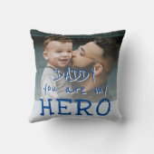 Daddy you are my Hero Father Family Photo クッション (裏面)