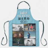 Daddy you are our Hero 6 Photo Collage エプロン (正面)