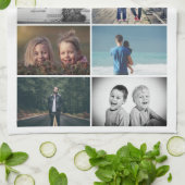 Daddy you are our Hero 6 Photo Collage キッチンタオル (折り畳み)