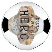 Daddy you are our hero Full Photo Father's Day サッカーボール (回転)
