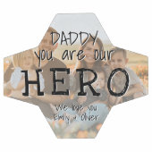 Daddy you are our hero Full Photo Father's Day サッカーボール (フラット)