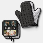 Daddy You are our Superheroフォトコラージュシンプル 鍋つかみ&鍋敷きセット (正面/裏面)