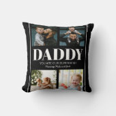 Daddy You are our Superhero Photo Collage モダン クッション (正面)