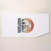 Daddybara Capybara Vintage Sunset Shirt Design_1 バスタオル (バスタオル)