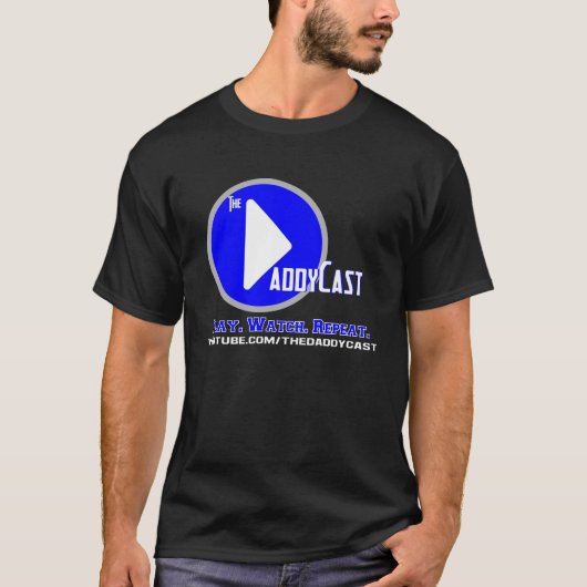 DaddyCast -暗いTシャツのデザイン Tシャツ (正面)