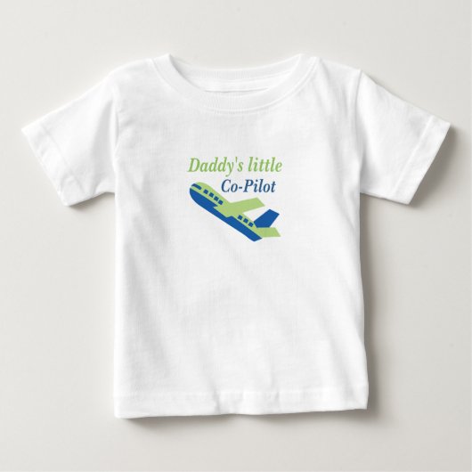 Daddysの小さい副操縦士 ベビーTシャツ (正面)