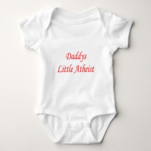 Daddysの小さい無神論者 ベビーボディスーツ (正面)