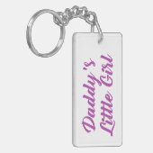 Daddysの紫色およびピンクの小さな女の子 キーホルダー (正面左)
