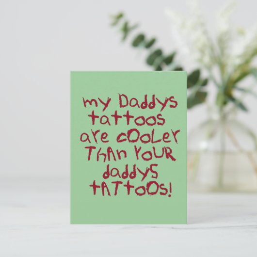 Daddysは石を入れ墨します ポストカード (スタンド正面)