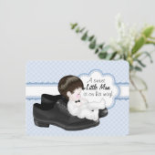 Daddysシューズリトルマンベビーシャワー 招待状 (スタンド正面)