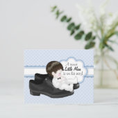 Daddysシューズリトルマンベビーシャワー 招待状 (スタンド正面)