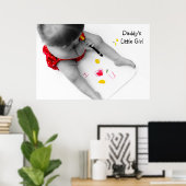 Daddys小さな女の子I愛する愛するパパIハートU ポスター (ホームオフィス)