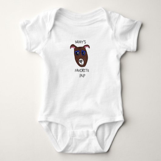 "Daddy's Favorite Pup" Baby Bodysuit ベビーボディスーツ (正面)