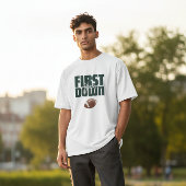 Daddy's First Year Down Football Graphic T-Shirt Tシャツ
