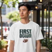 Daddy's First Year Down Football Graphic T-Shirt Tシャツ