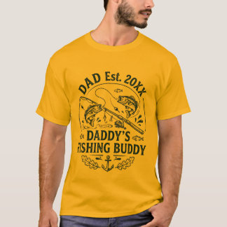 Daddy's Fishing Buddy オリジナル Dad設立年 Tシャツ