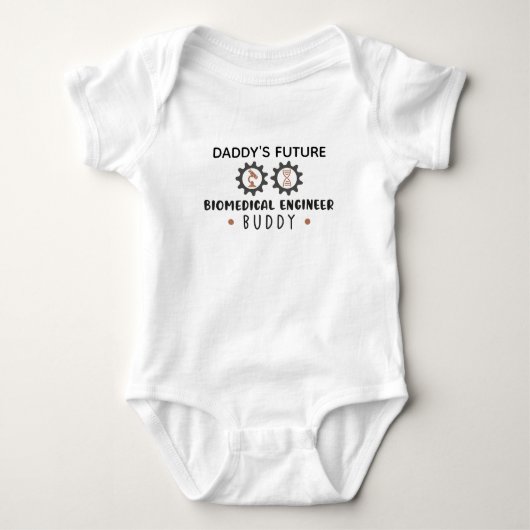 Daddy's Future Biomedical Engineer Buddy ベビーボディスーツ (正面)