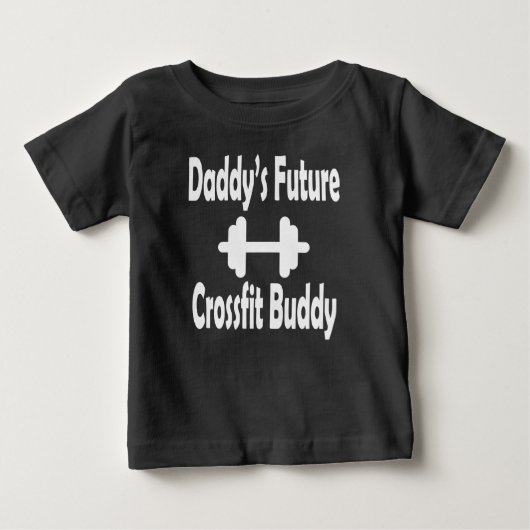 Daddy's future CrossFit buddy ベビーTシャツ (正面)