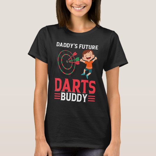 Daddy's Future Darts Buddy  Darts Player Boy Darts Tシャツ (正面)