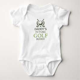 Daddy's Future Golf Buddy Cute Golfing ベビーボディスーツ