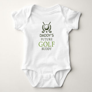 Daddy's Future Golf Buddy Cute Golfing ベビーボディスーツ
