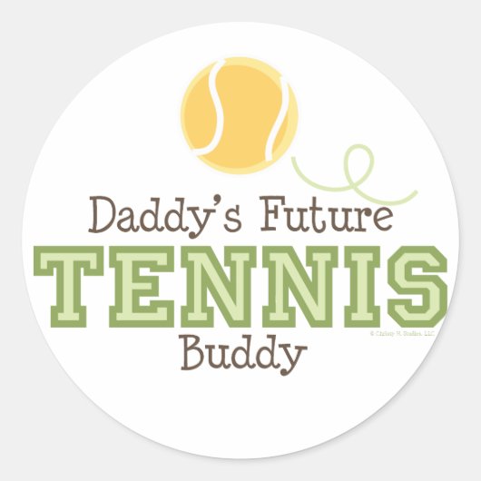 Daddy's Future Tennis Buddyステッカー ラウンドシール (正面)