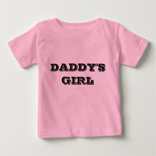 Daddy's Girl、ベビーTシャツ、ピンク ベビーTシャツ (正面)