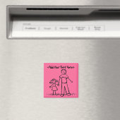 Daddy's Girl Magnet (名前をカスタムするまたはメッセージ) マグネット (インサイチュ (食洗機))