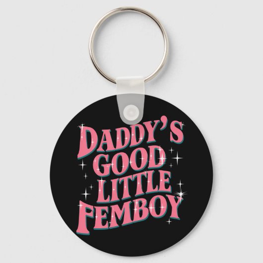 Daddy's Good Little Femboy LGBTゲイプライド・フェモビー キーホルダー (正面)