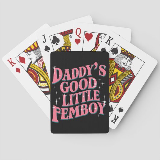 Daddy's Good Little Femboy LGBTゲイプライド・フェモビー トランプ (裏面)