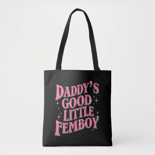 Daddy's Good Little Femboy LGBTゲイプライド・フェモビー トートバッグ (正面)