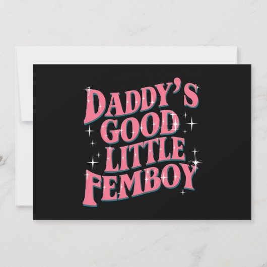 Daddy's Good Little Femboy LGBTゲイプライド・フェモビー 招待状 (正面)