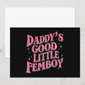 Daddy's Good Little Femboy LGBTゲイプライド・フェモビー 招待状 (正面/裏面)