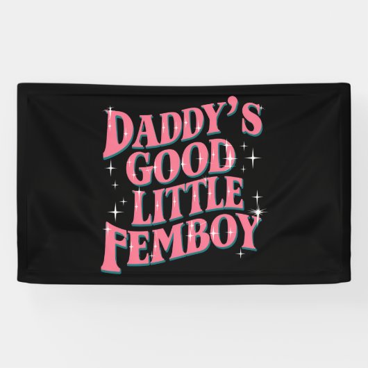 Daddy's Good Little Femboy LGBTゲイプライド・フェモビー 横断幕 (横)