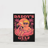 Daddy's Gulf 2025 Funny Daddy Trump Daddys Retro V カード (正面)