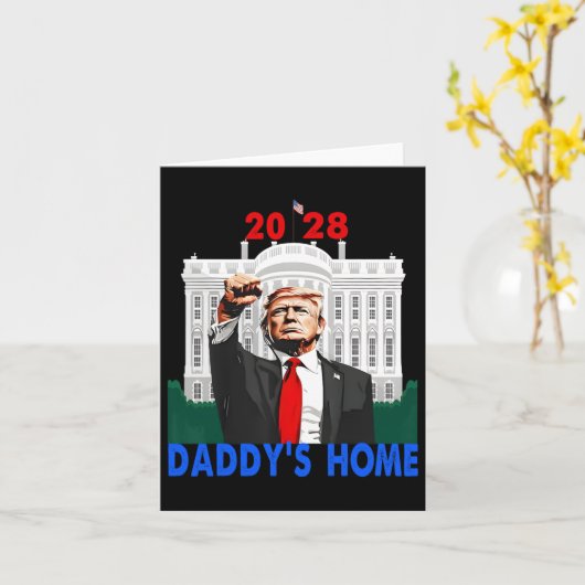Daddy's Home 2028 Trump 2028  カード (黄色い花)